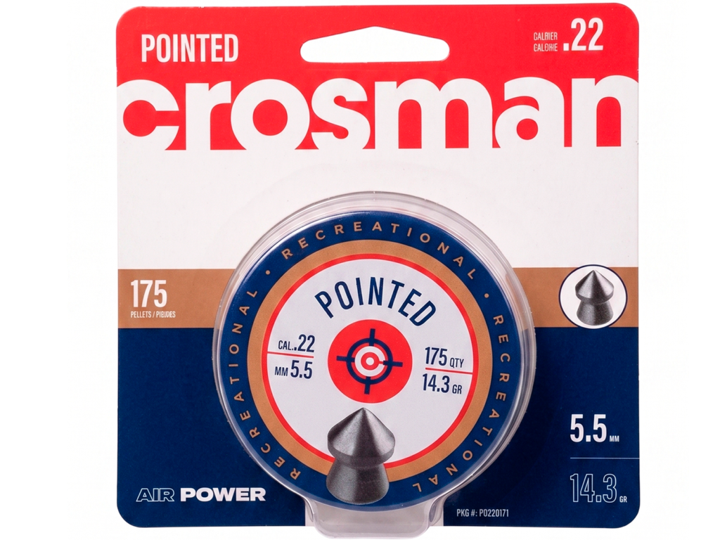 Lata de diabolos Crosman Pointed calibre 5.5mm 175 piezas