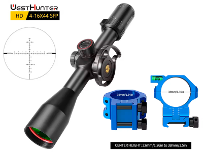 Mira Telescópica WestHunter HD 4-16x44 SF | Visor con Retícula Grabada y Paralaje Lateral