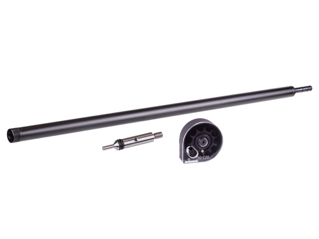 Kit de conversión de calibre .30 para rifle deportivo de aire PCP Air Venturi Avenge-XL con cañón y cargador.