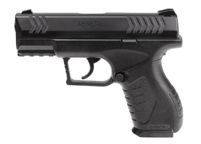 Pistola de aire Umarex XBG perfil izquierdo fondo blanco