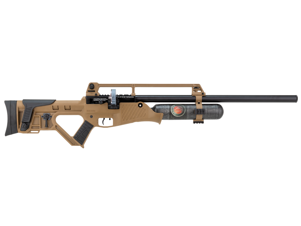 Rifle PCP Hatsan Blitz FDE Full Auto perfil tactico completo