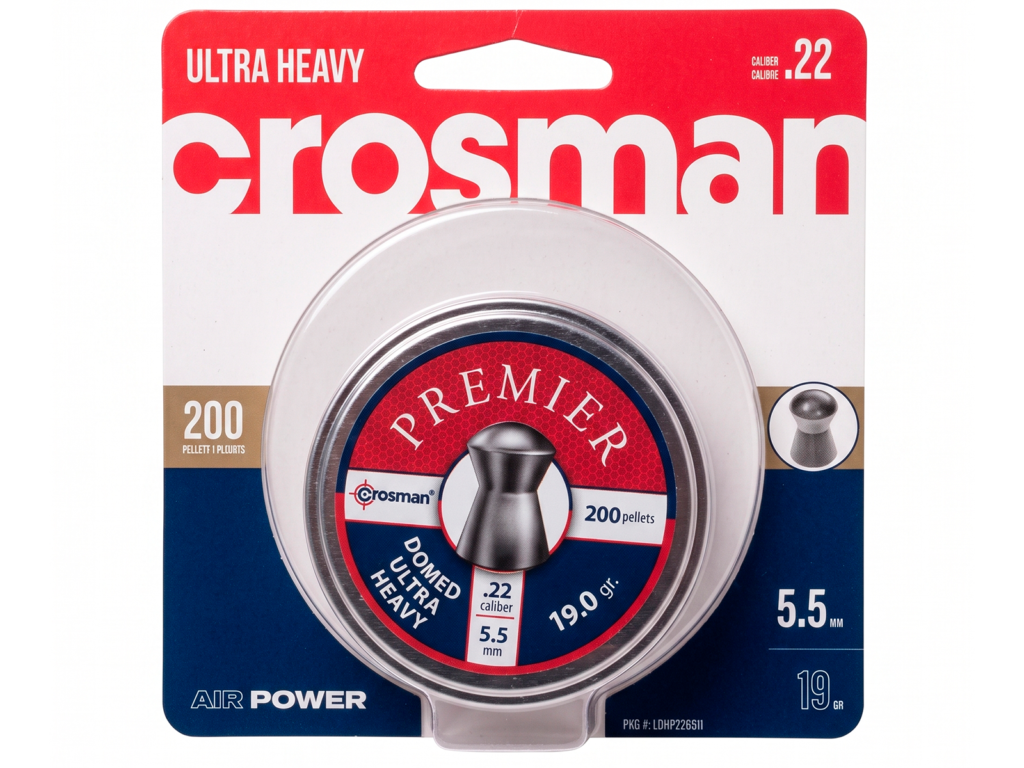 Lata de diabolos Crosman Domed Ultra Heavy calibre 5.5mm 200 piezas